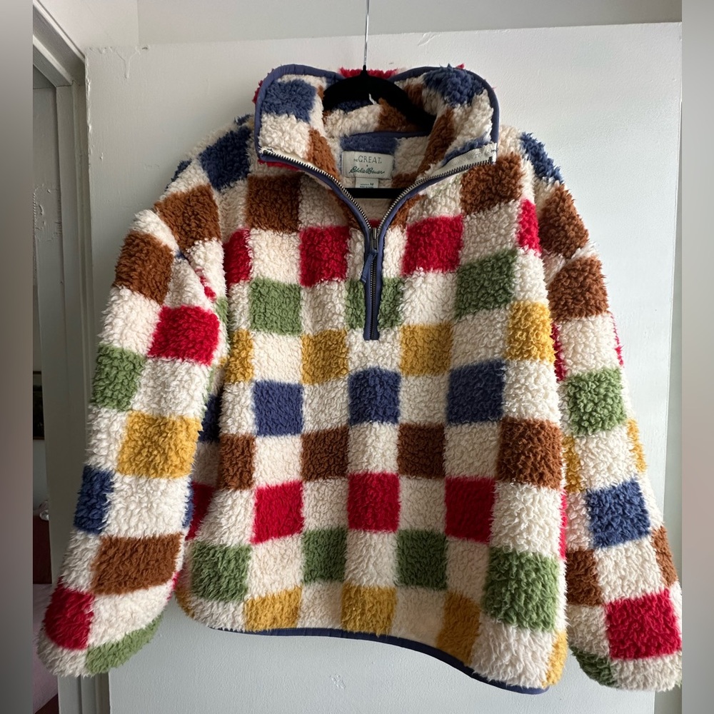 RARE The Great Eddie Bauer Plush Fleece 1/4 Zip
